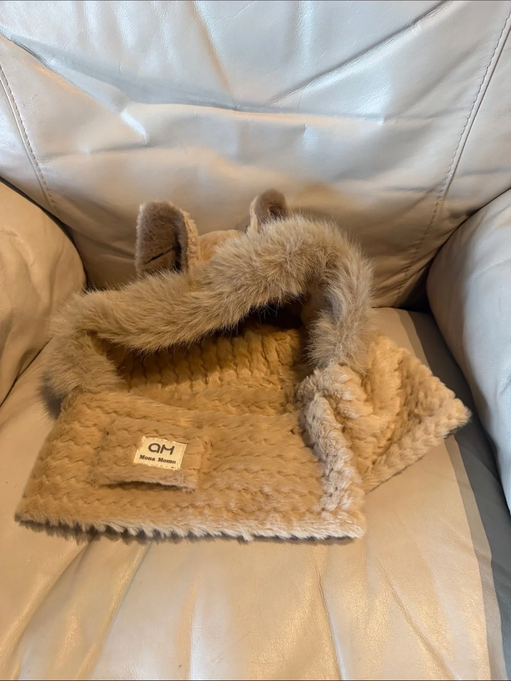 SHEIN Tan Faux Fur Ear Hat for Kids